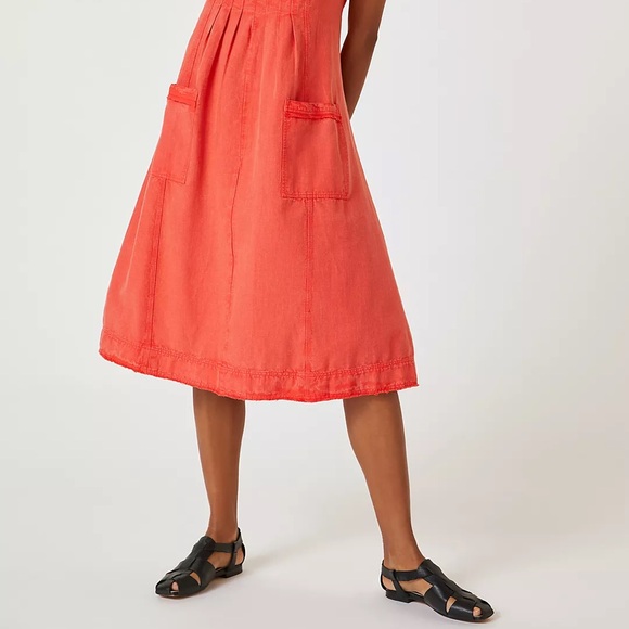 Anthropologie Pilcro Flutter Sleeve Midi Dress - Picture 10 of 16